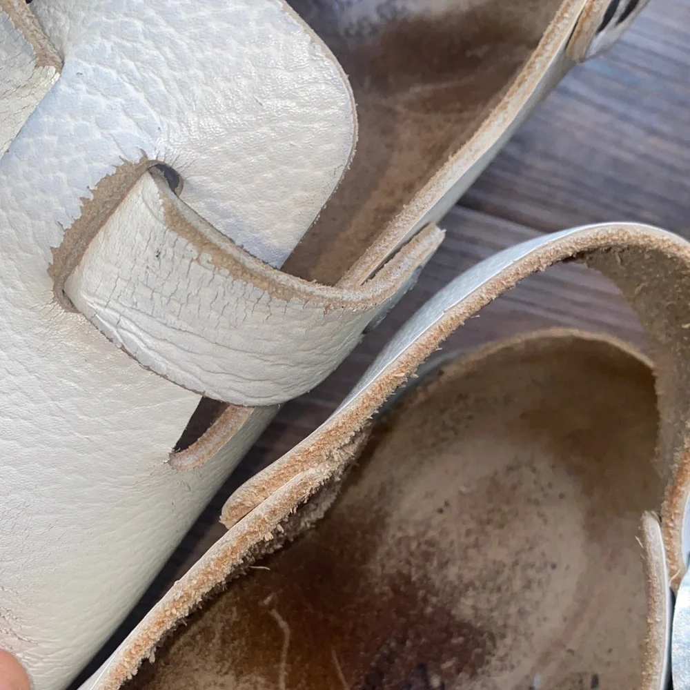 Birkenstock Cream Mules & Clogs - Picture 13 of 16